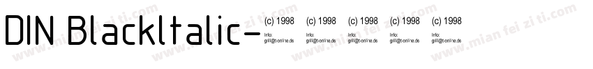DIN Blackltalic字体转换